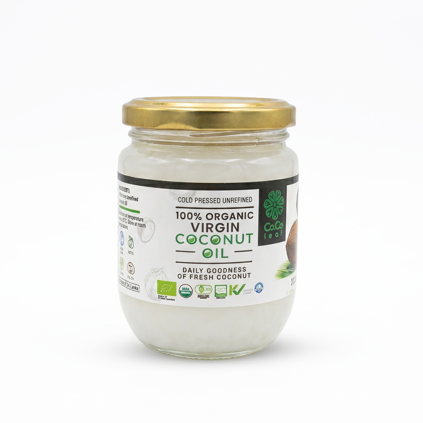 Organic Virgin Coconut Oil – Cold Pressed Unrefined (210ml) - HayatOrganic.com
