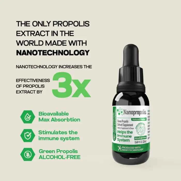 Nanopropolis - Green Propolis Extract 20mL | High Concentration with Nanotechnology