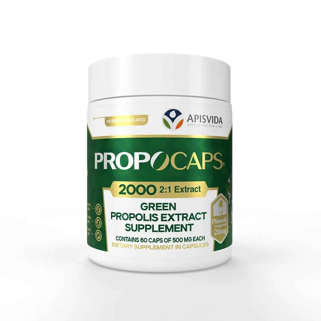 Propocaps 2000 - 60 Capsules with 500mg Each | Feeding Supplement of Propolis Extract in Capsules