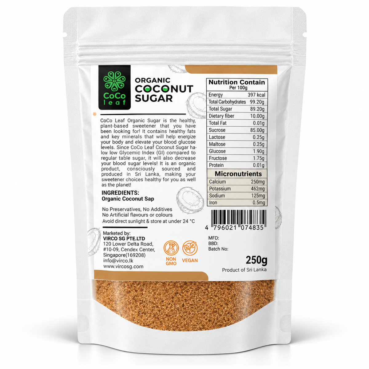Organic Coconut Sugar - (250g)