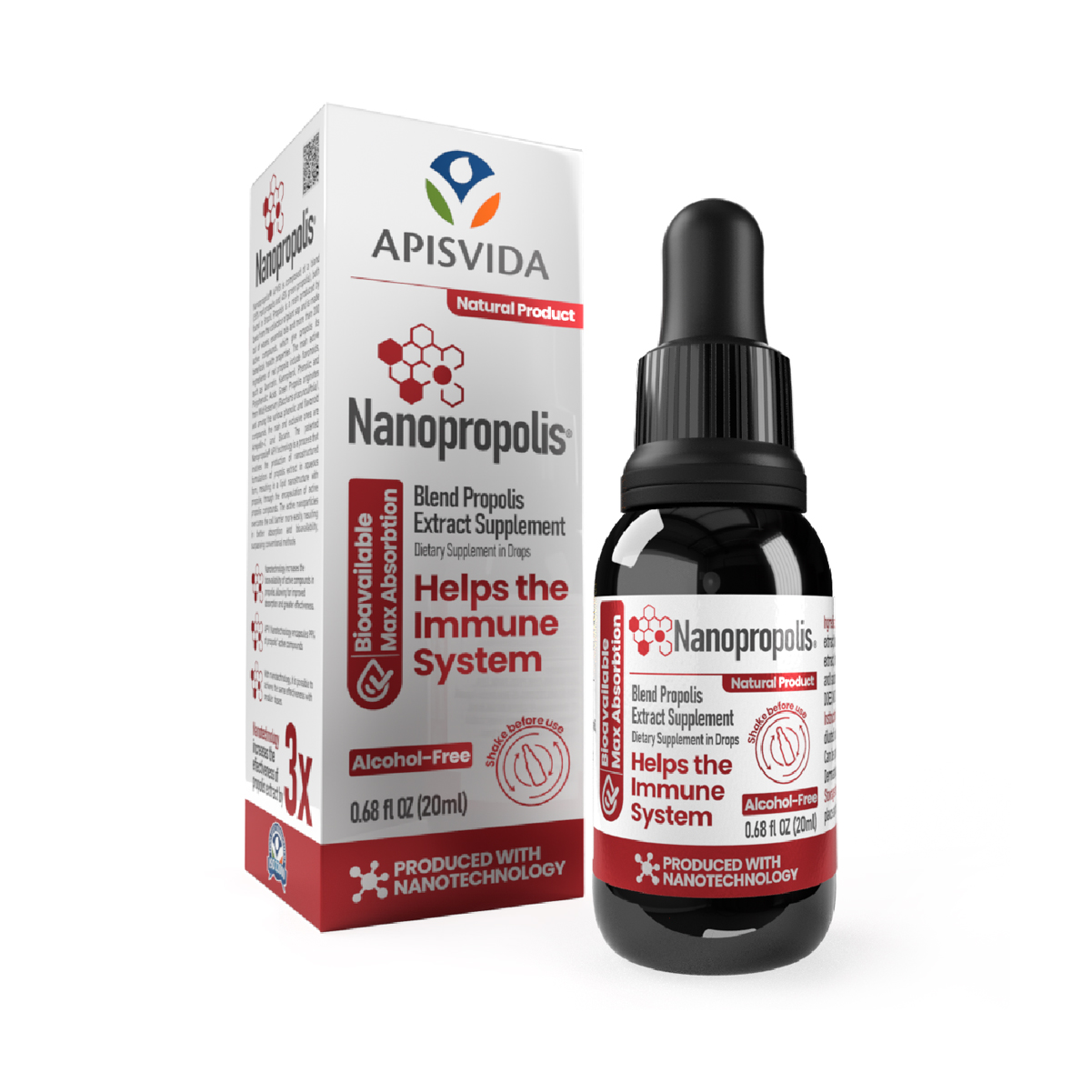 نانوبروبوليس مستخلص البروبوليس الأحمر نانوبروبوليس – مستخلص البروبوليس الأحمر 20 مل | تركيز عالٍ بتقنية النانو